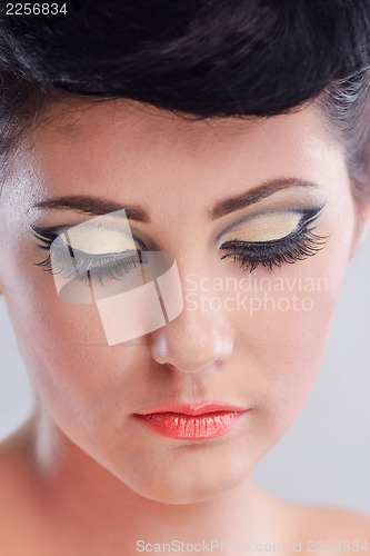 Image of Beautiful Woman with  Luxury Makeup