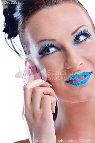 Image of Beautiful Woman with  Luxury Makeup