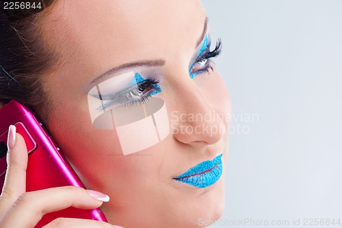 Image of Beautiful Woman with  Luxury Makeup