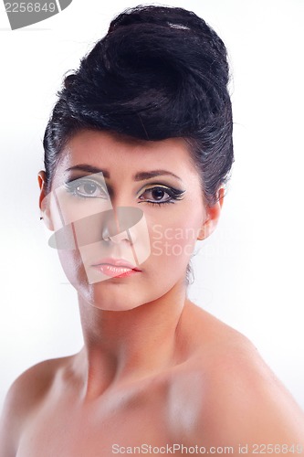 Image of Beautiful Woman with  Luxury Makeup