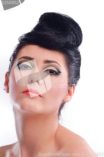 Image of Beautiful Woman with  Luxury Makeup