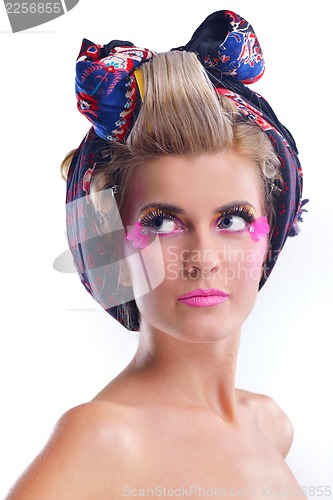 Image of Beautiful Woman with  Luxury Makeup
