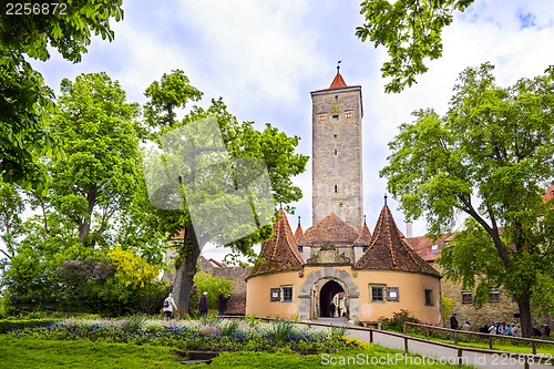Image of castle gate rothenburg