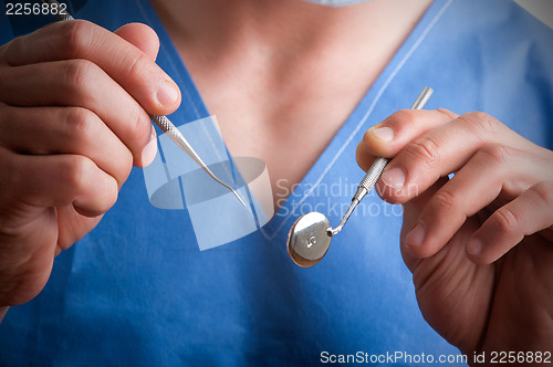 Image of Close-Up of a Dentist at Work