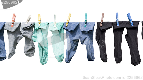 Image of clothesline and socks