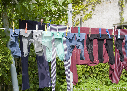 Image of clothesline and clothes