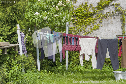 Image of clothesline and clothes