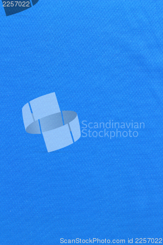 Image of blue fabric from sport shirt