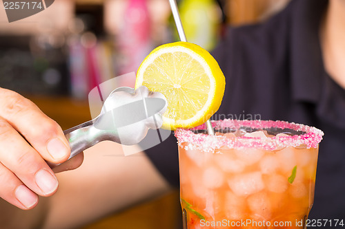 Image of Finishing a cocktail