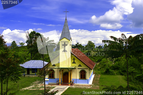 Image of Christian Church Huta Hotang. Indonesia.