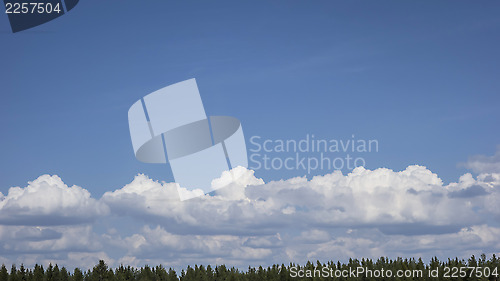 Image of Blue sky and white clouds