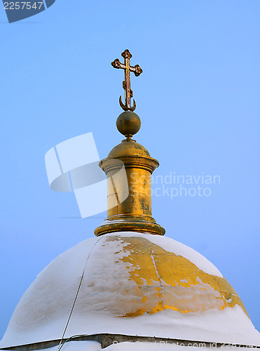 Image of Dome of Saint Isaac's Cathedral in the Winter