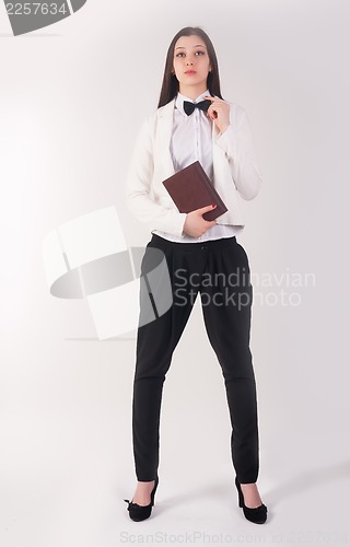Image of portrait of a business woman with organizer