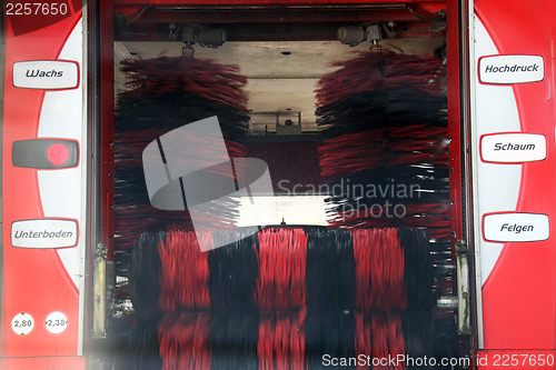 Image of View of an automated car wash