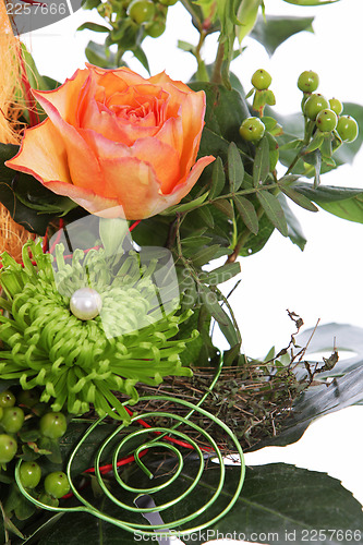 Image of Flowers in a creative wedding display