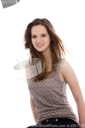 Image of Trendy shapely young woman