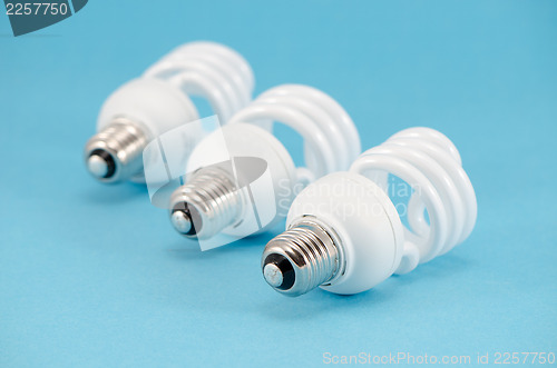 Image of three novel economic fluorescent light bulb 