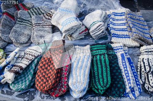 Image of warm woven knit wool woollen sox socks market fair 