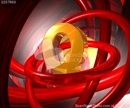 Image of letter q in abstract space