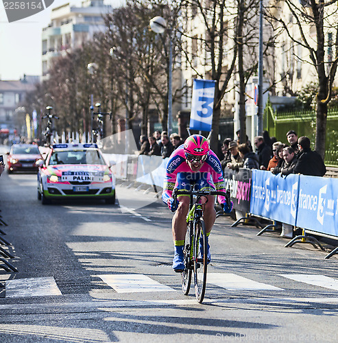 Image of The Cyclist Palini Andrea Francesco- Paris Nice 2013 Prologue in