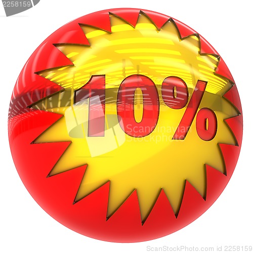 Image of ball with ten percent