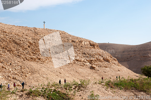 Image of Cross in judean desert