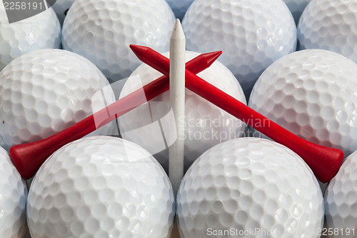 Image of Golf balls and tees 