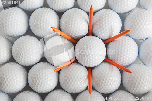 Image of Golf balls and tees 