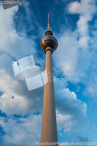 Image of TV tower on the blue sky
