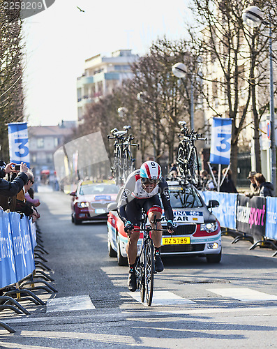 Image of The Cyclist Irizar Markel- Paris Nice 2013 Prologue in Houilles