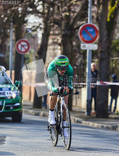 Image of The Cyclist Malacarne Davide- Paris Nice 2013 Prologue in Houill