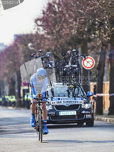 Image of The Cyclist Van summeren Johan- Paris Nice 2013 Prologue in Houi