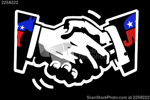 Image of handshake democrat and republican