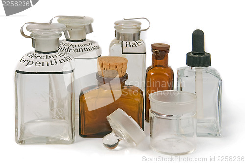 Image of vintage pharmacys bottles