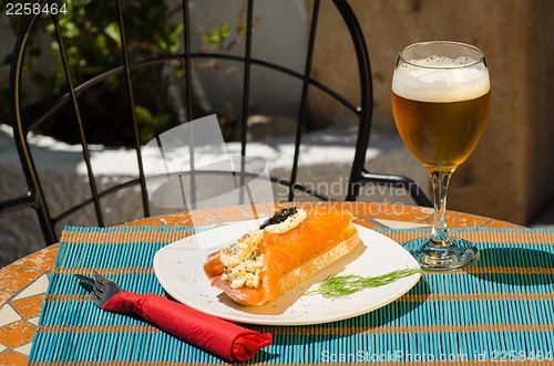 Image of Stuffed salmon tapa