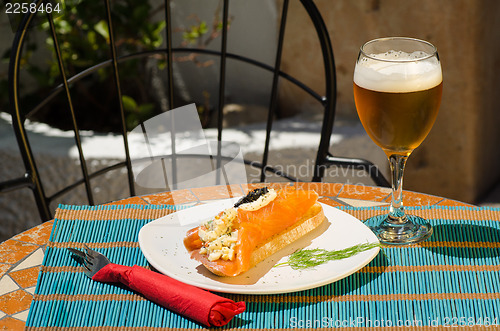 Image of Stuffed salmon tapa