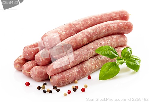 Image of fresh raw meat sausages