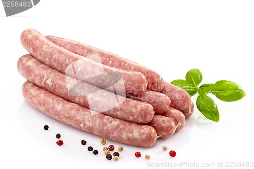 Image of fresh raw meat sausages