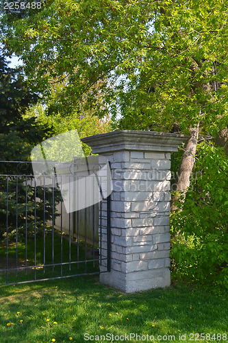 Image of Corner of a fence.