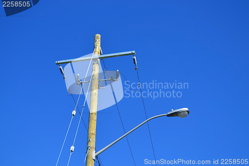 Image of A single hydro pole.