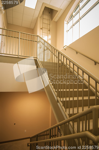 Image of Stairwell and emergency exit in building