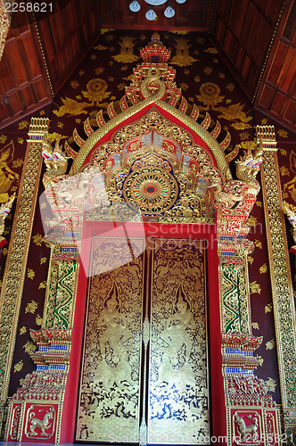 Image of Thai temple gate in Chiang Mai