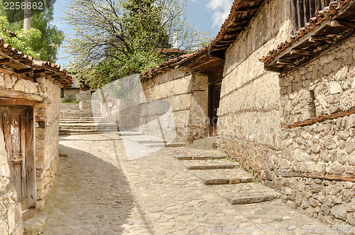 Image of A traditional old street in Koprivshtitsa Bulgaria, from the tim