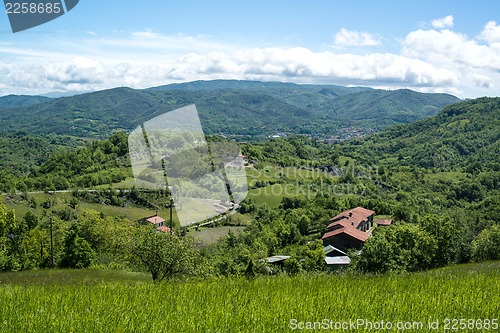 Image of Hillside Village in Liguria, Italy