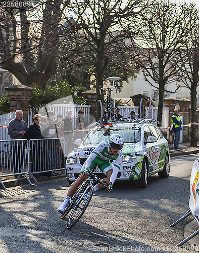 Image of The Cyclist Simon Julien- Paris Nice 2013 Prologue in Houilles