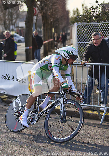 Image of The Cyclist Simon Julien- Paris Nice 2013 Prologue in Houilles