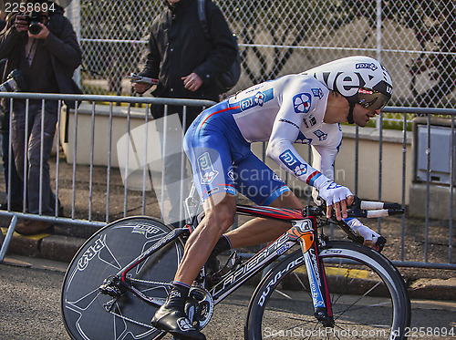 Image of The Cyclist Soupe Geoffrey- Paris Nice 2013 Prologue in Houilles