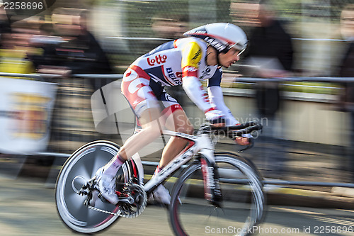Image of The Cyclist Willems Frederik- Paris Nice 2013 Prologue in Houill
