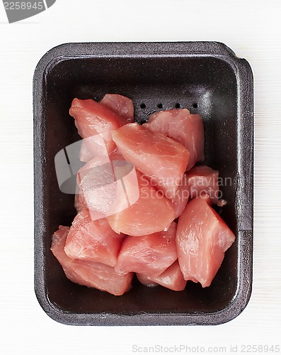 Image of raw pork meat pieces