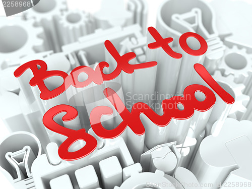 Image of Back to School Concept on White Background.
